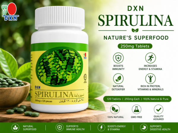 DXN Spirulina 250mg 120 Tablets | Blue-Green Algae