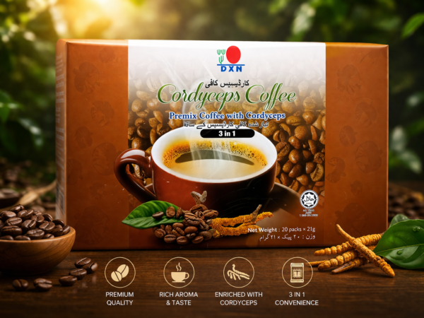 ChatGPT Image Apr 30, 2026, 02_30_41 AM DXN Cordyceps Coffee 3 in 1 – 20 Sachets × 21g | Instant Coffee