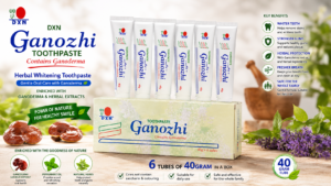 DXN Ganozhi Herbal Whitening Toothpaste 40g × 6 Tubes | Ganoderma Toothpaste for Fresh Breath & Oral Care