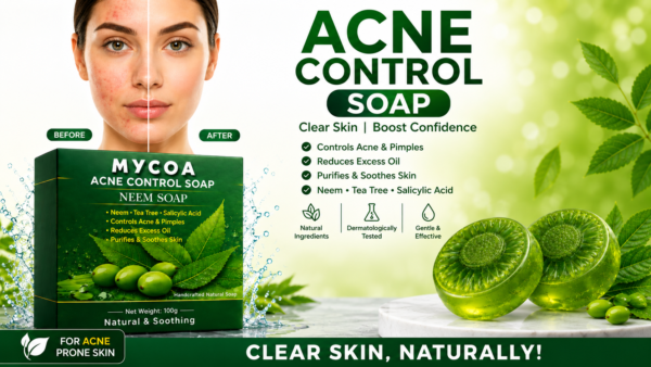 ChatGPT Image Jun 16, 2026, 02_31_52 PM MYCOA Neem Soap 100g | Acne Control Face & Body Soap