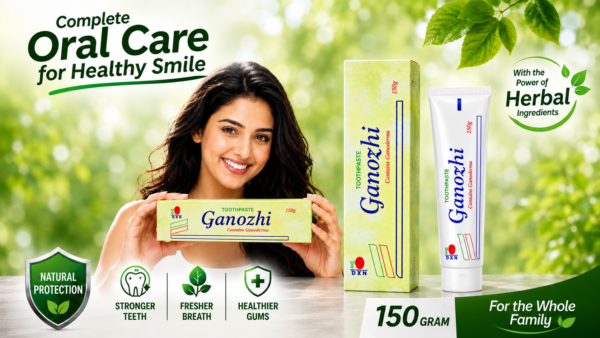 DXN Ganozhi Toothpaste 150g | Ganoderma Extract Herbal Toothpaste | Fresh Breath & Healthy Teeth | Malaysia | Pakistan