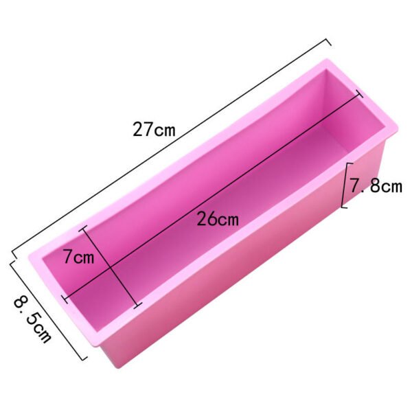 Rectangle Food-Grade Silicone Loaf Mold for Soap Making, Bread, Cake and Baking