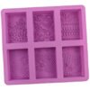 H6f1770a4d07f4018902f8202a67056cdS 6 Hole Figure Checkered Shaped Soap Mold Silicone Cake Mold Silicone Hand Make Diy Soap Candle Resin Silicone Candle Soap