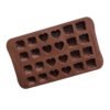24 cavity rose heart shape silicone mold for chocolate soap resin and baking