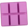 H880850814ed44b8ca97c6c90a765d9e84 6 Hole Figure Checkered Shaped Soap Mold Silicone Cake Mold Silicone Hand Make Diy Soap Candle Resin Silicone Candle Soap