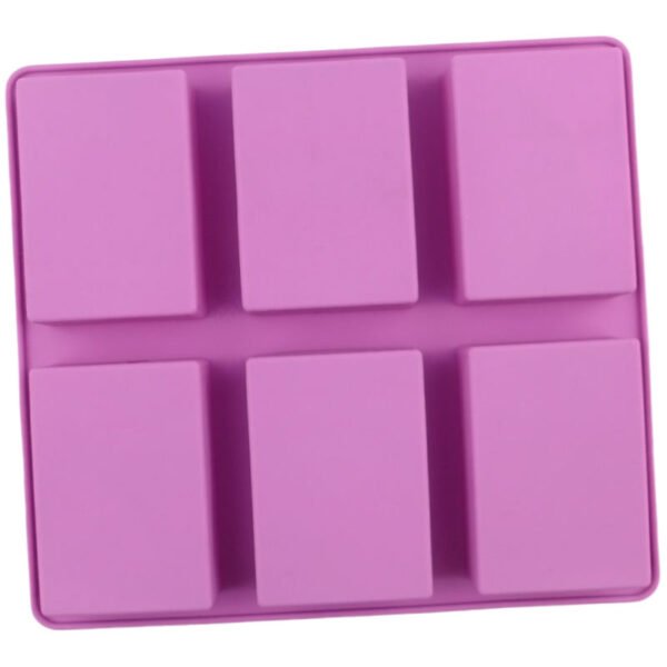 H880850814ed44b8ca97c6c90a765d9e84 6 Hole Figure Checkered Shaped Soap Mold Silicone Cake Mold Silicone Hand Make Diy Soap Candle Resin Silicone Candle Soap