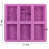 6-Hole Checkered Shape Silicone Soap Mold for DIY Soap, Candle & Resin 6-Hole Checkered Shape Silicone Soap Mold for DIY Soap, Candle & Resin