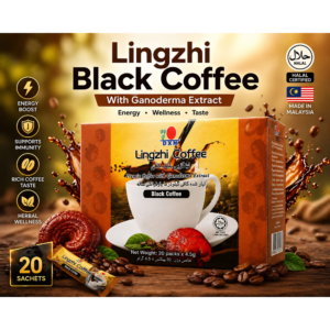 DXN Lingzhi Black Coffee 20 Sachets with Ganoderma Extract