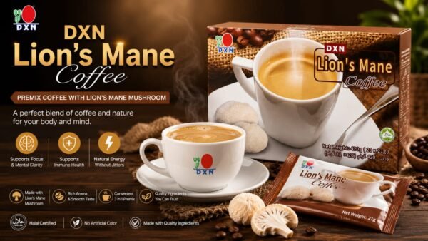 DXN Lion's Mane Coffee 21g x 20 Sachets | 3-in-1 Instant Coffee