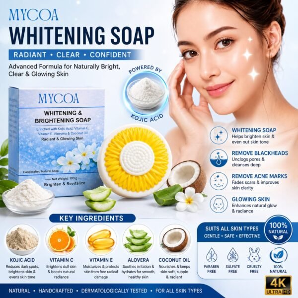 MYCOA Whitening Soap 100g | Brightening Skin Care