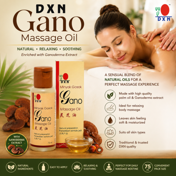 DXN Gano Massage Oil 75ml with Ganoderma extract